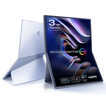 ASUS ZenScreen Fold OLED MQ17QH écran plat de PC 43,9 cm (17.3") 2560 x 1920 pixels Quad HD Argent revendeur officiel