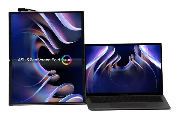 ASUS ZenScreen Fold OLED MQ17QH écran plat de PC 43,9 cm (17.3") 2560 x 1920 pixels Quad HD Argent - Asus - Ecran Ordinateur - visuel 6