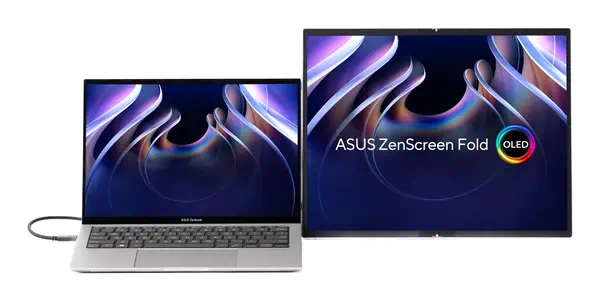 ASUS ZenScreen Fold OLED MQ17QH écran plat de PC 43,9 cm (17.3") 2560 x 1920 pixels Quad HD Argent - Asus - Ecran Ordinateur - visuel 4