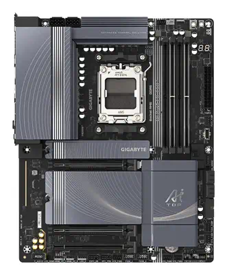 B850 AI TOP Carte Mère - Processeurs AMD Ryzen Série 9000, 16+2+2 phases VRM numériques, jusqu'à 860 - Gigabyte - Carte mère - visuel 2