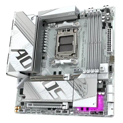 B850M AORUS ELITE WIFI6E ICE Carte Mère - Processeurs AMD Ryzen Série 9000, 12+2+1 phases VRM numéri - Gigabyte - Carte mère - visuel 4