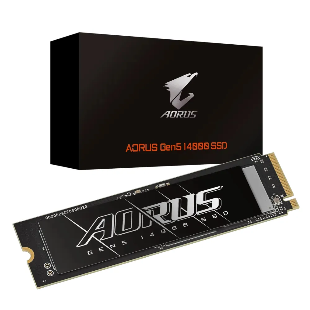 GIGABYTE AORUS Gen5 14000 1 To M.2 PCI Express 5.0 NVMe 3D TLC NAND - Gigabyte - Disque dur SSD - visuel 6