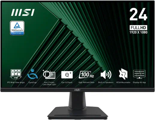 MSI Pro MP245G écran plat de PC 60,5 cm (23.8") 1920 x 1080 pixels Full HD LCD Noir - Ecran Ordinateur - visuel 8