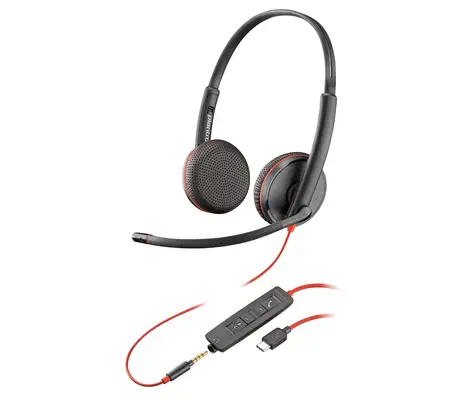Micro-casque stéréo Poly Blackwire C3225 USB-C - HP - Casque Micro - visuel 2