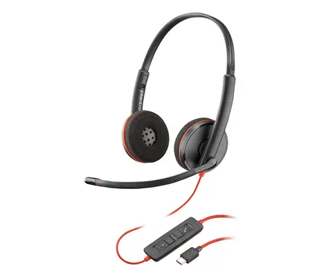 Micro-casque stéréo Poly Blackwire C3220 USB-C - HP - Casque Micro - visuel 2