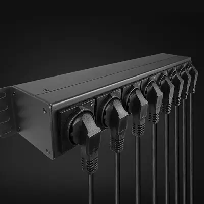 Multiprise horizontale rack 19" 1.5U, 8 prises Schuko avec interrupteurs - Lindy - Accessoire Onduleur - visuel 5