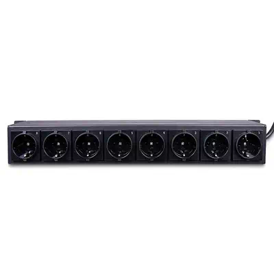 Multiprise horizontale rack 19" 1.5U, 8 prises Schuko avec interrupteurs - Lindy - Accessoire Onduleur - visuel 3