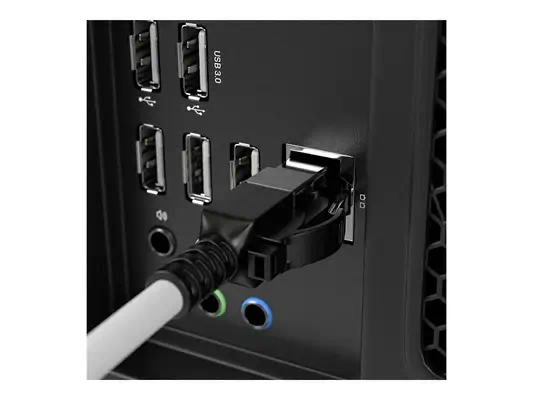 LINDY 1.5m Cat.6A S/FTP Security Network Cable Grey - Lindy - Câble RJ et Fibre optique - visuel 1