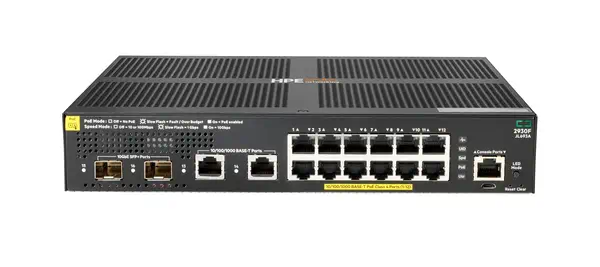 HPE Aruba Networking 2930F 12G PoE+ 2G/2SFP+ Switch - Switchs et Hubs - visuel 1