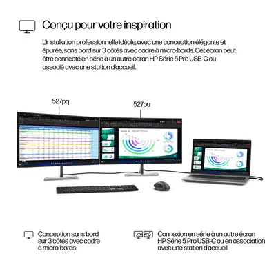 Écran QHD HP Series 5 Pro 27 pouce – HP 527pq Sans PVC - Ecran Ordinateur - visuel 5