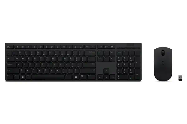 Lenovo 4X31K03931 clavier Souris incluse RF sans fil + Bluetooth Anglais américain Noir - Pack Clavier, souris - visuel 1