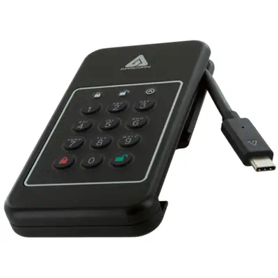 Apricorn Aegis NVX 2 To USB Type-C 3.2 Gen 1 (3.1 Gen 1) Noir - Disque dur SSD - visuel 7