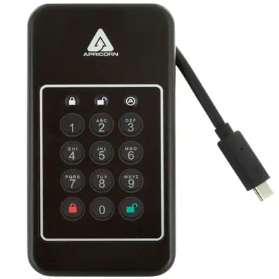 Apricorn Aegis NVX 2 To USB Type-C 3.2 Gen 1 (3.1 Gen 1) Noir - Disque dur SSD - visuel 2