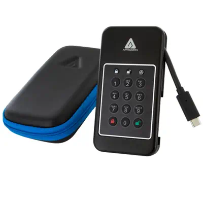 Apricorn Aegis NVX 2 To USB Type-C 3.2 Gen 1 (3.1 Gen 1) Noir - Disque dur SSD - visuel 3