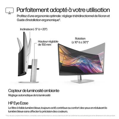 Écran WQHD+ Thunderbolt 4 HP Series 7 Pro 37,5 pouces - 738pu Sans PVC - Ecran Ordinateur - visuel 6