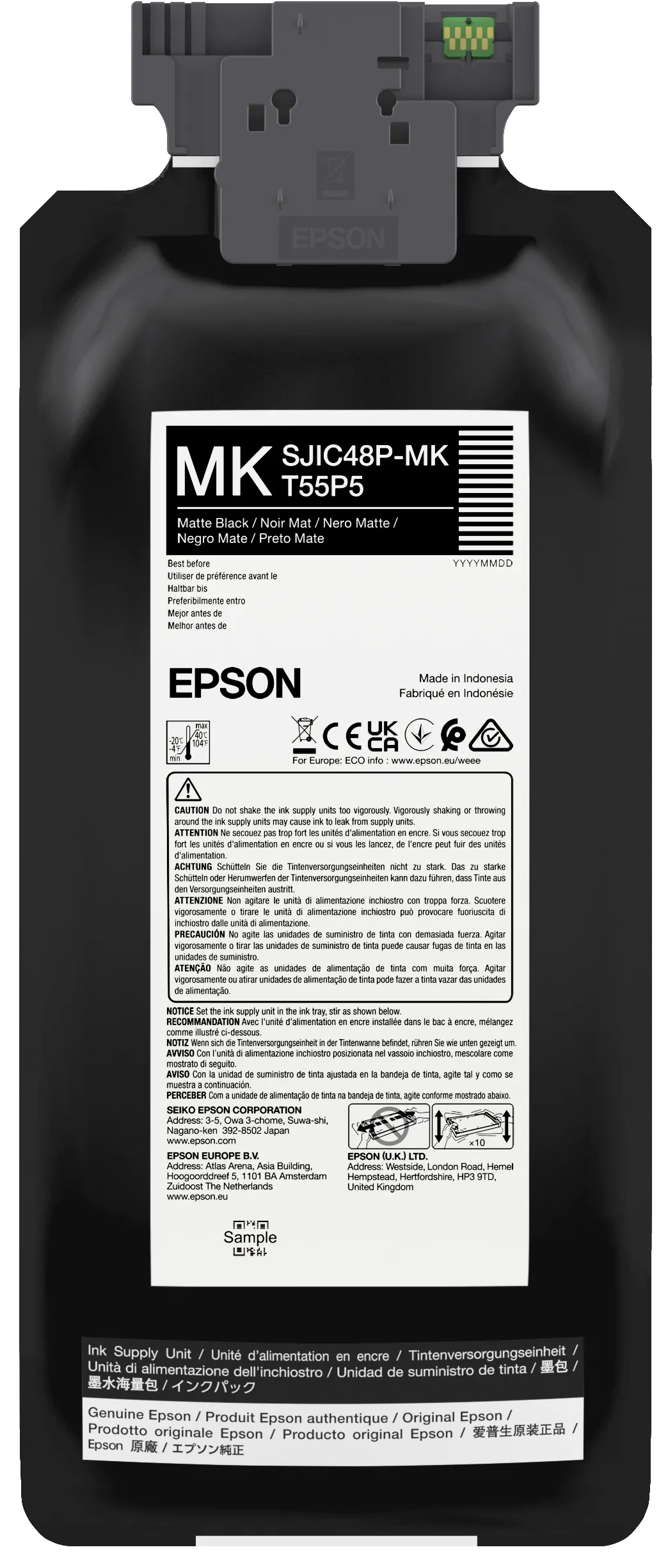 Epson SJIC48P-MK cartouche d'encre 1 pièce(s) Original Noir mat - Toner - visuel 1