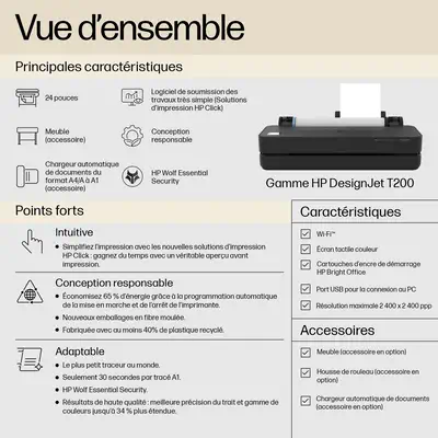 Imprimante HP DesignJet T250 de 24 pouces - Autre Imprimante - visuel 4