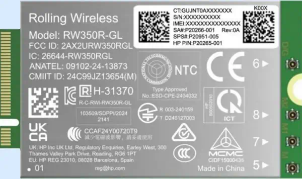 4G LTE-Advanced Pro Cat19 WWAN - HP - Accessoire Réseau - visuel 1
