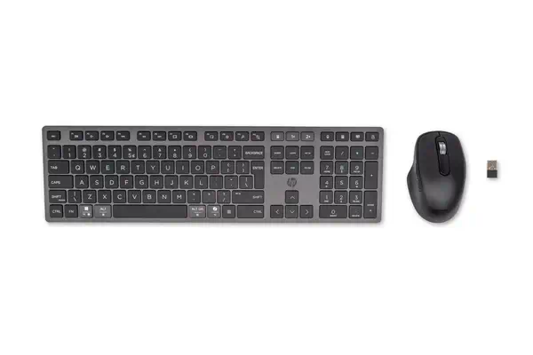 Ensemble clavier et souris sans fil rechargeables multi-appareils HP 720 - Clavier - visuel 1