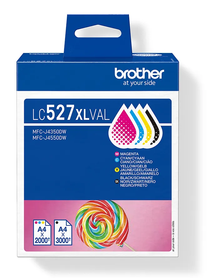 Brother LC-527XLVAL cartouche d'encre 4 pièce(s) Original Rendement élevé (XL) Noir, Cyan, Magenta,  - Cartouches d'encre - visuel 1