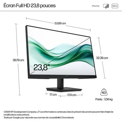 Moniteur FHD 23,8 pouces HP Series 3 Pro - 324pv - Ecran Ordinateur - visuel 3