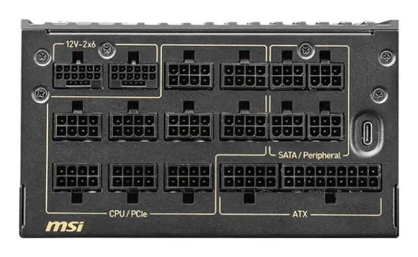 MSI MEG Ai1600T PCIE5 unité d'alimentation d'énergie 1600 W 24-pin ATX ATX Noir - Boitier d'alimentation - visuel 2