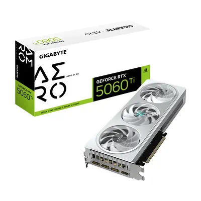 GeForce RTX 5060 Ti AERO OC 8G Carte Graphique – 8 Go GDDR7, 128 bits, PCI-E 5.0, 2647 MHz Fréquence - Gigabyte - Carte graphique - visuel 1
