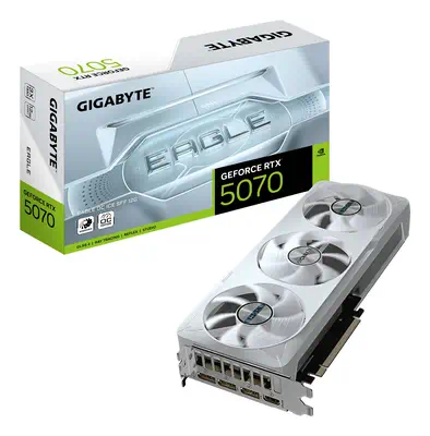 GeForce RTX 5070 EAGLE OC ICE SFF 12G Carte Graphique - 12 Go GDDR7, 192 bits, PCI-E 5.0, 2587 MHz C - Gigabyte - Carte graphique - visuel 1