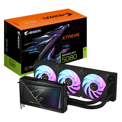 AORUS GeForce RTX 5080 XTREME WATERFORCE 16G Carte Graphique - 16 Go GDDR7, 256 bits, PCI-E 5.0, 280 - Gigabyte - Carte graphique - visuel 1