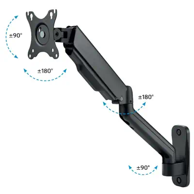 Techly ICA-LCD G112E support d'écran plat pour bureau 81,3 cm (32") Mur Noir - Accessoire Moniteur - visuel 3