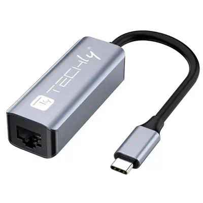 Techly IDATA USB-ETGIGA-CA station d'accueil Avec fil USB 3.2 Gen 1 (3.1 Gen 1) Type-C Noir, Argent - Station d'accueil pour portable - visuel 4