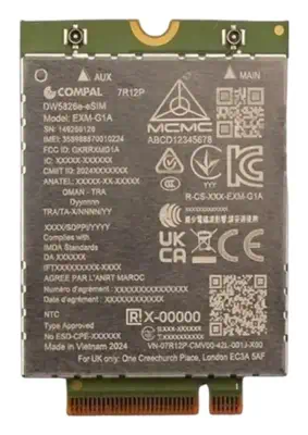 DELL DW5826E Interne WWAN 600 Mbit/s - Dell - Accessoire Wifi - visuel 1