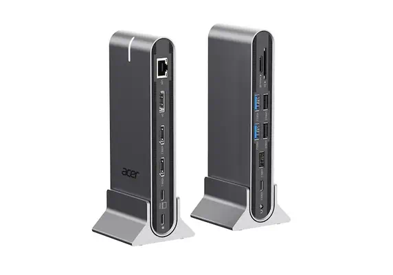 Acer HP.DSCAB.022 station d'accueil Avec fil USB 3.2 Gen 1 (3.1 Gen 1) Type-C Argent - Station d'accueil pour portable - visuel 4