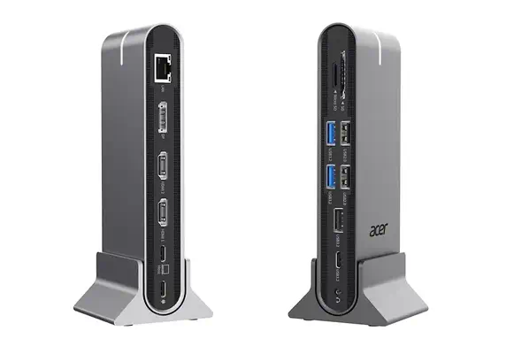 Acer HP.DSCAB.022 station d'accueil Avec fil USB 3.2 Gen 1 (3.1 Gen 1) Type-C Argent - Station d'accueil pour portable - visuel 5
