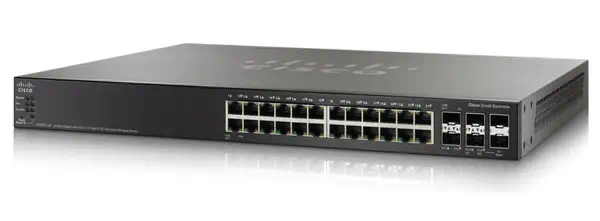 Cisco SG500X-24P Géré L3 Gigabit Ethernet (10/100/1000) Connexion Ethernet, supportant l'alimentatio - Switchs et Hubs - visuel 1