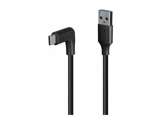 LINDY 1m USB 3.2 Type A to C Cable 90 Right Angle - Lindy - Câble USB - visuel 3