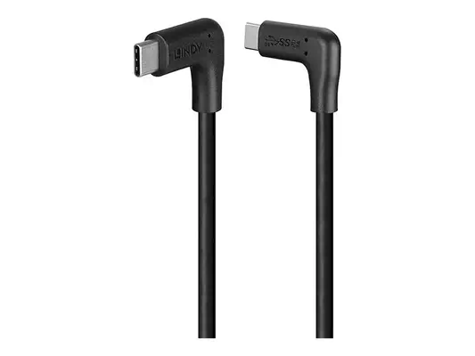 LINDY 1.5m USB 3.2 Type C Cable 2 x 90 Right Angle - Lindy - Câble USB - visuel 3
