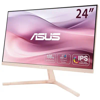 ASUS VU249CFE-P écran plat de PC 60,5 cm (23.8") 1920 x 1080 pixels Full HD LCD Rose - Asus - Ecran Ordinateur - visuel 1