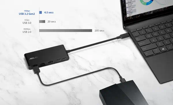 Dual 4K USB-C Dock DC201 - Asus - Station d'accueil pour portable - visuel 9