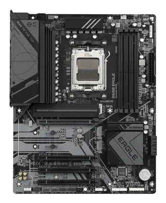 B650 EAGLE Carte mère - AMD Ryzen série 9000, VRM 12+2+2 phases, jusqu'à 7600 MHz DDR5 (OC), 1xPCIe  - Gigabyte - visuel 2