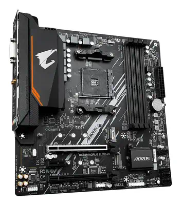 B550M AORUS ELITE AX Carte mère - Processeurs AMD Ryzen 5000, VRM 5+3 phases, jusqu'à 4733 MHz DDR4, - Gigabyte - visuel 3