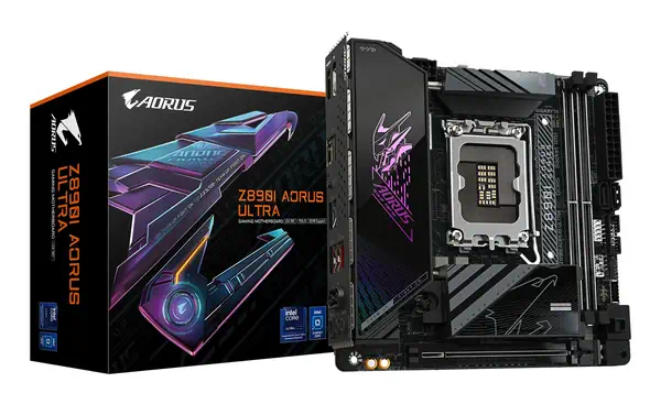 Carte mère Z890I AORUS ULTRA - Prend en charge les processeurs Intel Core Ultra (Série 2), VRM à 8+1 - Gigabyte - visuel 1