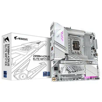 Carte mère Z890M AORUS ELITE WIFI7 ICE - Prend en charge les processeurs Intel Core Ultra (Série 2), livraison rapide