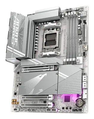 X870 AORUS ELITE WIFI7 ICE Carte Mère - Prend en charge les processeurs AMD Ryzen 9000, 16+2+2 phase - Gigabyte - Carte mère - visuel 4