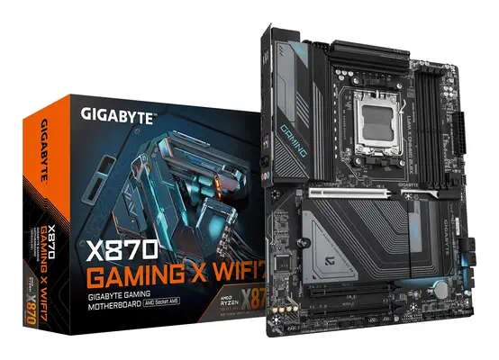 X870 GAMING X WIFI7 Carte Mère - Prend en charge les processeurs AMD Ryzen 9000, 16+2+2 phases VRM,  - Gigabyte - Carte mère - visuel 1