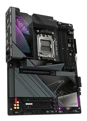 X870E AORUS MASTER Carte Mère - Prend en charge les processeurs AMD Ryzen 9000, 16+2+2 phases VRM nu - Gigabyte - Carte mère - visuel 3