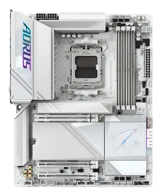 X870E AORUS PRO ICE Carte Mère - Prend en charge les processeurs AMD Ryzen 9000, 16+2+2 Phases VRM D - Gigabyte - Carte mère - visuel 2