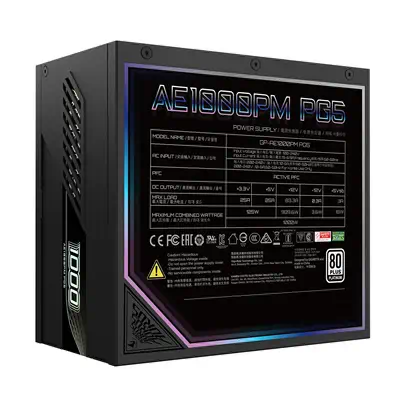 AORUS ELITE P1000W ICE Alimentation - PCIe 5.0, 80 PLUS Platinum, Conception entièrement modulaire,  - Gigabyte - Boitier d'alimentation - visuel 7