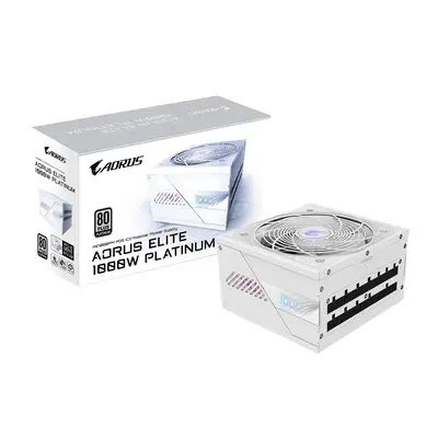 AORUS ELITE P1000W ICE Alimentation - PCIe 5.0, 80 PLUS Platinum, Conception entièrement modulaire,  - Gigabyte - Boitier d'alimentation - visuel 1