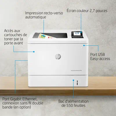 Imprimante HP Color LaserJet Enterprise M554dn - Imprimante Laser - visuel 7